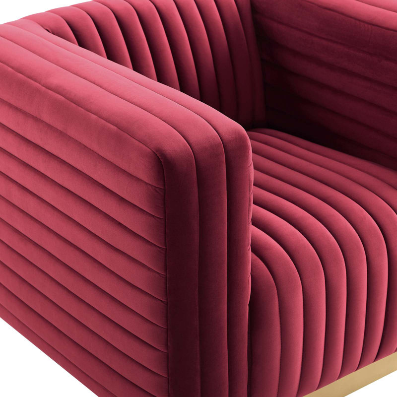 Fauteuil Charisma, Velours marron