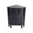 30 Inch Wooden 2 Door Corner Cabinet with 2 Drawers, Black