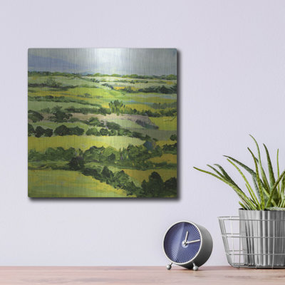  'Brightwalton Green' by Allan Friedlander Metal Wall Art, 12" x 12"