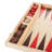 Wood Backgammon Board Game - Complete Set with Folding Board for Storage, Portable Handle, and Full Game Accessories for Adults and Kids by Hey Play