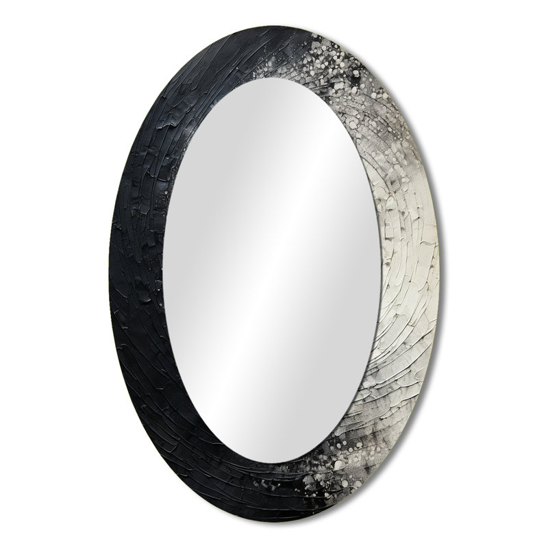 Miroir mural ovale imprimé en spirale, 36 po x 24 po