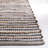 Gereld Vintage Leather Hand Woven Leather/Jute Striped Rug in Grey/Ivory-1039409716