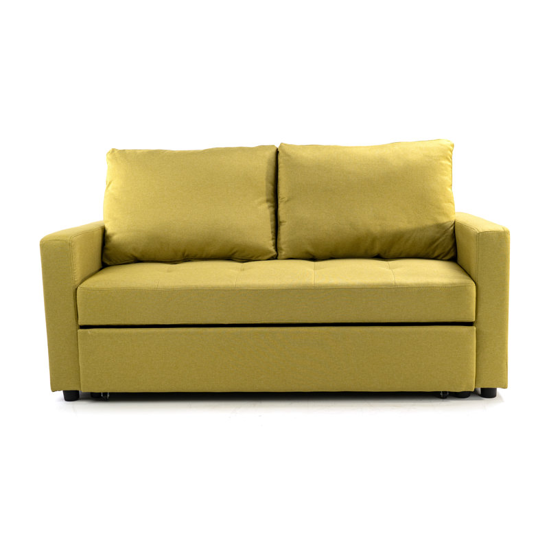 Devaeh 2 Seater Linen Blend Sleeper, Lime