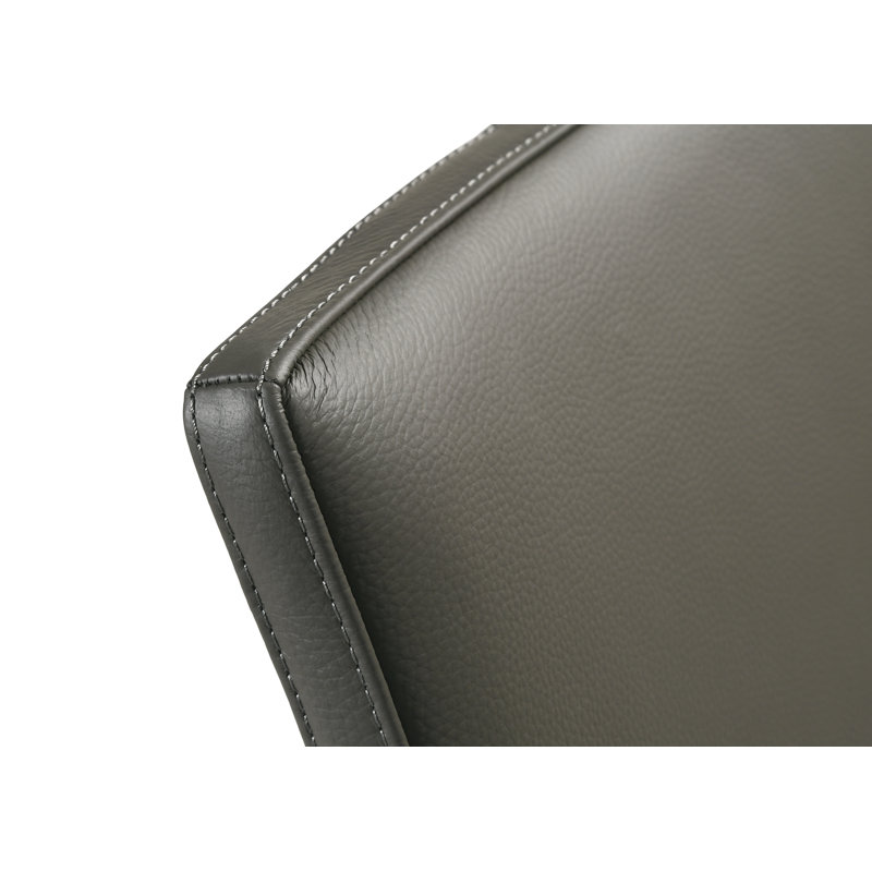 Chaise d'appoint en cuir Cabral, Gris