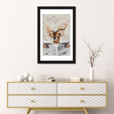 «Deer lecture journal» par Coco de Paris, impression sur toile tendue