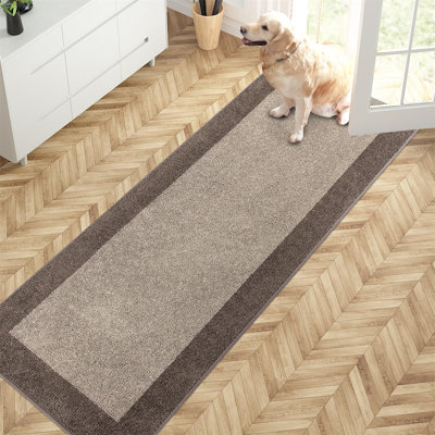 Paillasson super absorbant, tapis d'entrée antidérapant lavable à la machine pour chaussures et pattes boueuses
