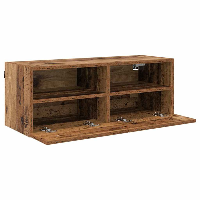 Unfinished TV Stand, 30cm H x 80cm L x 30cm W, Old Wood