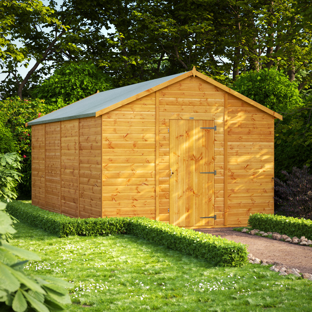 Powersheds 16 x 10ft Timber Tongue & Groove Windowless Garden Shed