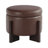  Faux Leather Upholstered Round Ottoman with Storage-411347291