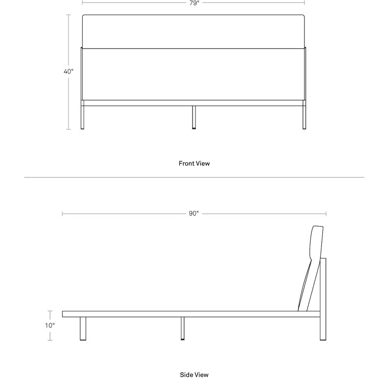Station Upholstered Bed, King, Navy/Edwards Navy
