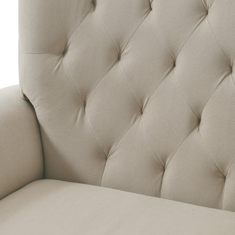 Brasel Velvet Armchair, Beige