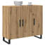 Sideboard With 3 Doors 90X34x80 Cm Engineered Wood-580119638