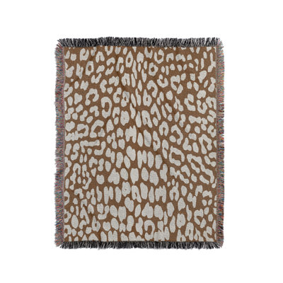 Delo Animal Print Cotton Blend Blanket Throw