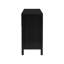 American Design Wave - Buffet à motif pour couloir et couloir, avec un grand rangement dans deux portes d'armoire, trois tiroirs, des pieds en bois, des poignées en aluminium, un poids de 300 lb, un couloir de salle à manger noir, caché