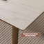 Table de salle à manger rectangulaire pour 4 personnes en pierre frittée blanche-110983109