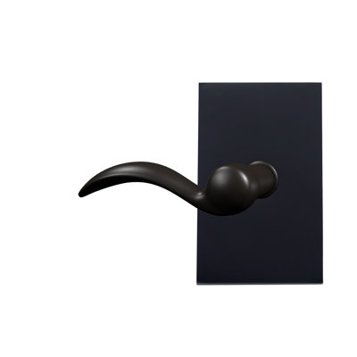 Bravura 909-0 Columbus Passage Lever on Traditional Round Rose in Matte Black - L