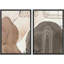 Abstrait, harmonie, tons terreux et lignes élégantes, art moderne, décoration murale, nature nordique, 2 pièces-98109787-98109788