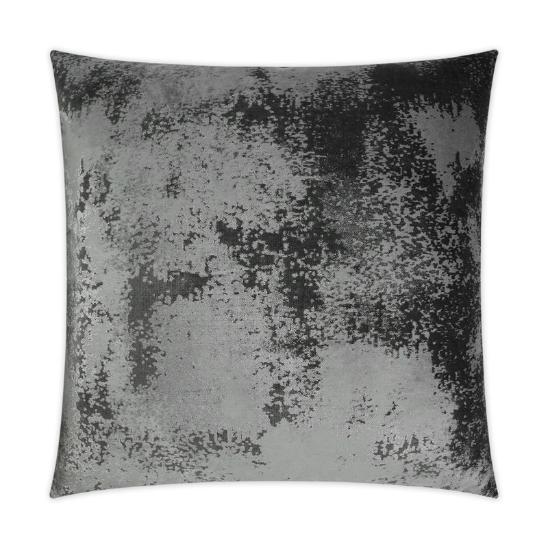 Grated Textured Reversible Throw Pillow, Gunmetal, Square 36"