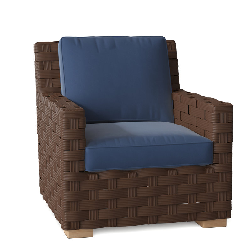 St. Barts Outdoor Lounge Chair, St. Barts Hemp, Ocean