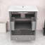 Meuble-lavabo chic de 30 pouces avec lavabo en céramique encastré et tablette réglable-1579726764