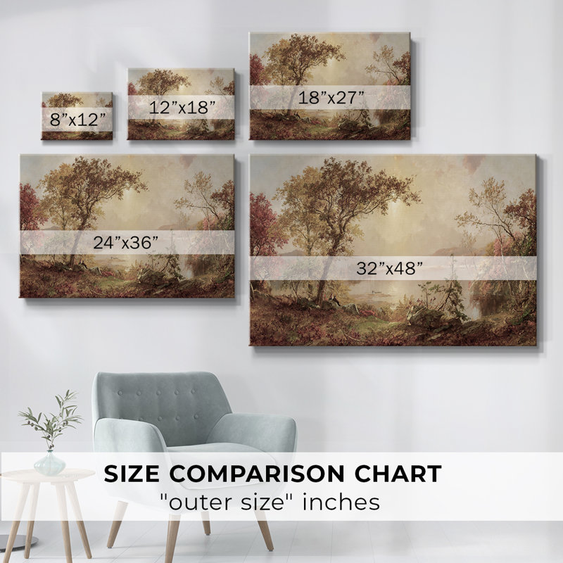 Paysage rétro -ccccxxix, H 13 po x l 19 po x P 1,5 po, Toile tendue