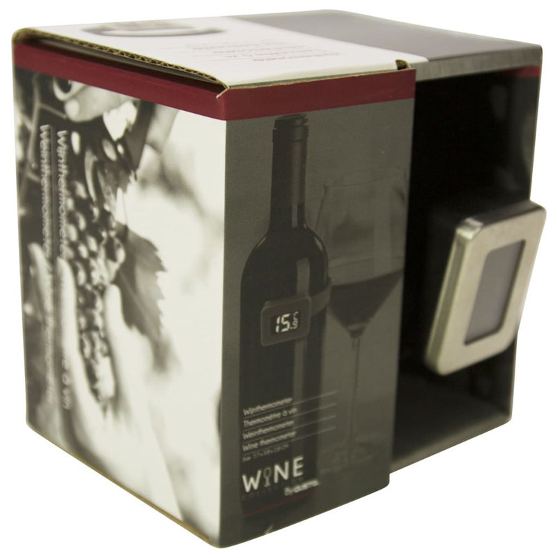 Gusta Wine Thermometer Silver/Black