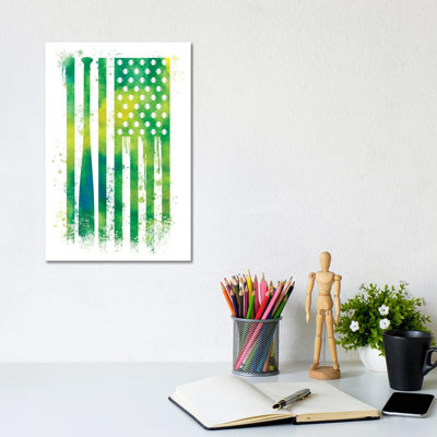 Baseball Sports Flag - Wrapped Canvas Gallery-Wrapped Canvas Giclée