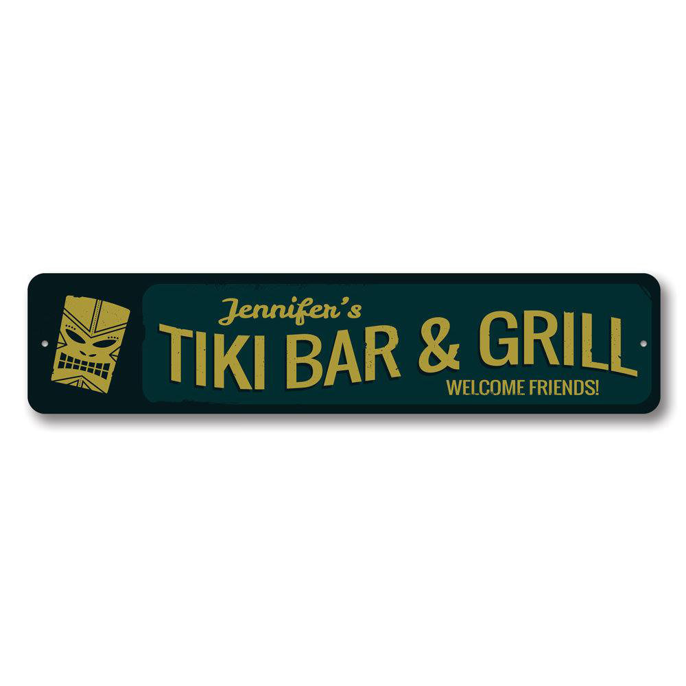 Welcome Tiki Bar And Grill Custom Aluminum Sign Lizton Sign Shop, Inc 