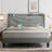 Halence Queen Size Upholstered Storage Bed Frame with Wingback Headboard & Charging Station-1372472421-1372472420