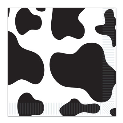 Serviettes en papier repas à imprimé vache