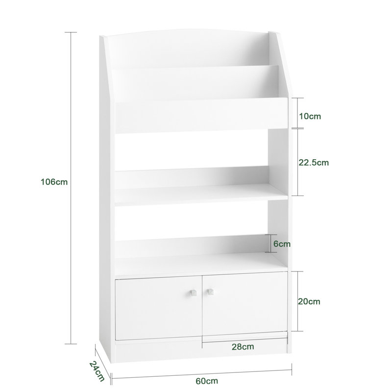 Escobedo 106cm H X 60cm W Toy Storage Kids Bookcase