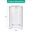 Porte de douche pivotante en verre trempé sans cadre de 6 mm (sans base de douche néo-angle)-131651454