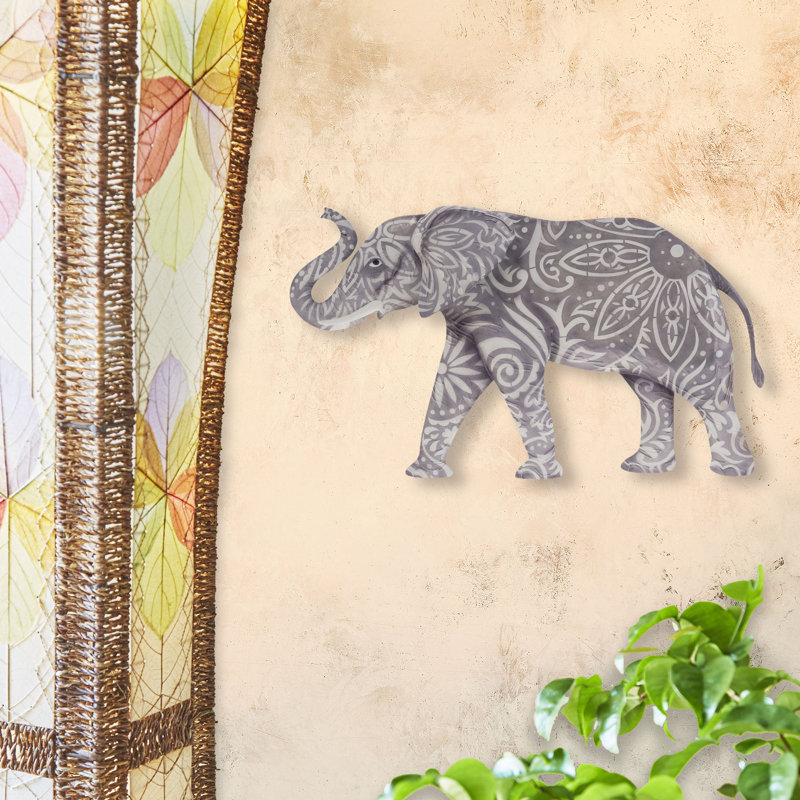 Décoration murale éléphant, Gris