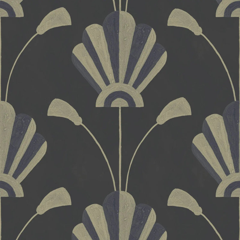 Fanflower - Papier peint, Nuit dorée, Papier de qualité supérieure, Non-collé