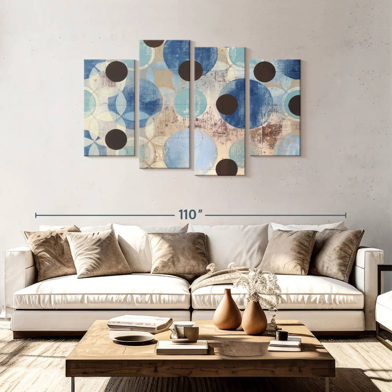 Avery Blue Dots, 48"H x 75"W
