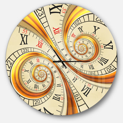 Horloge murale moderne en métal argenté