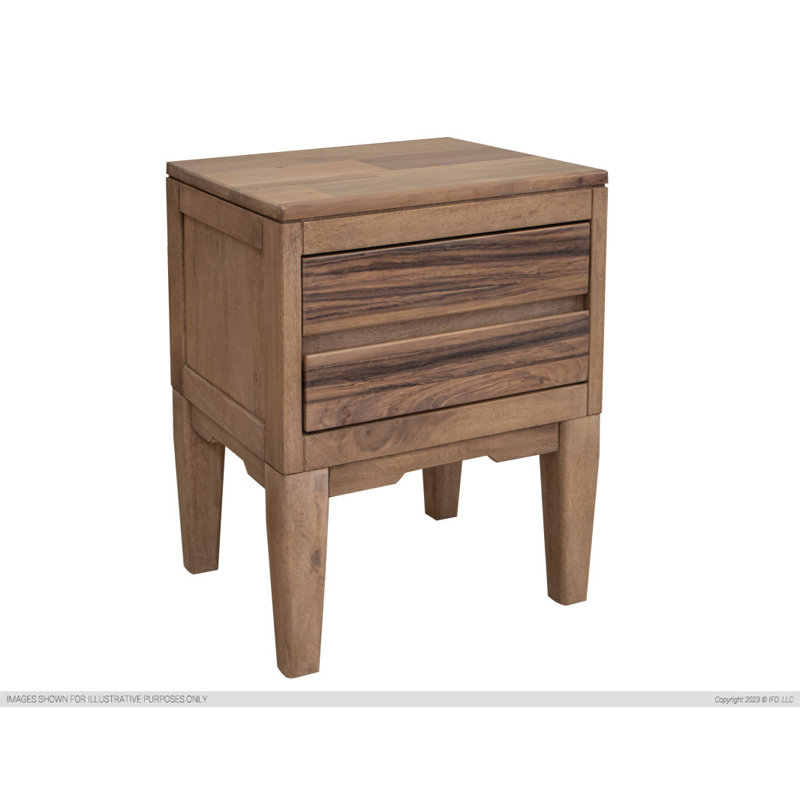 Kamaury 23.5'' W Solid Wood Nightstand