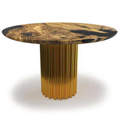 Hagno Round Metal Base Dining Table