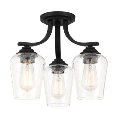 Plafonnier semi-encastré 3 lumières 15,5 po Arbra