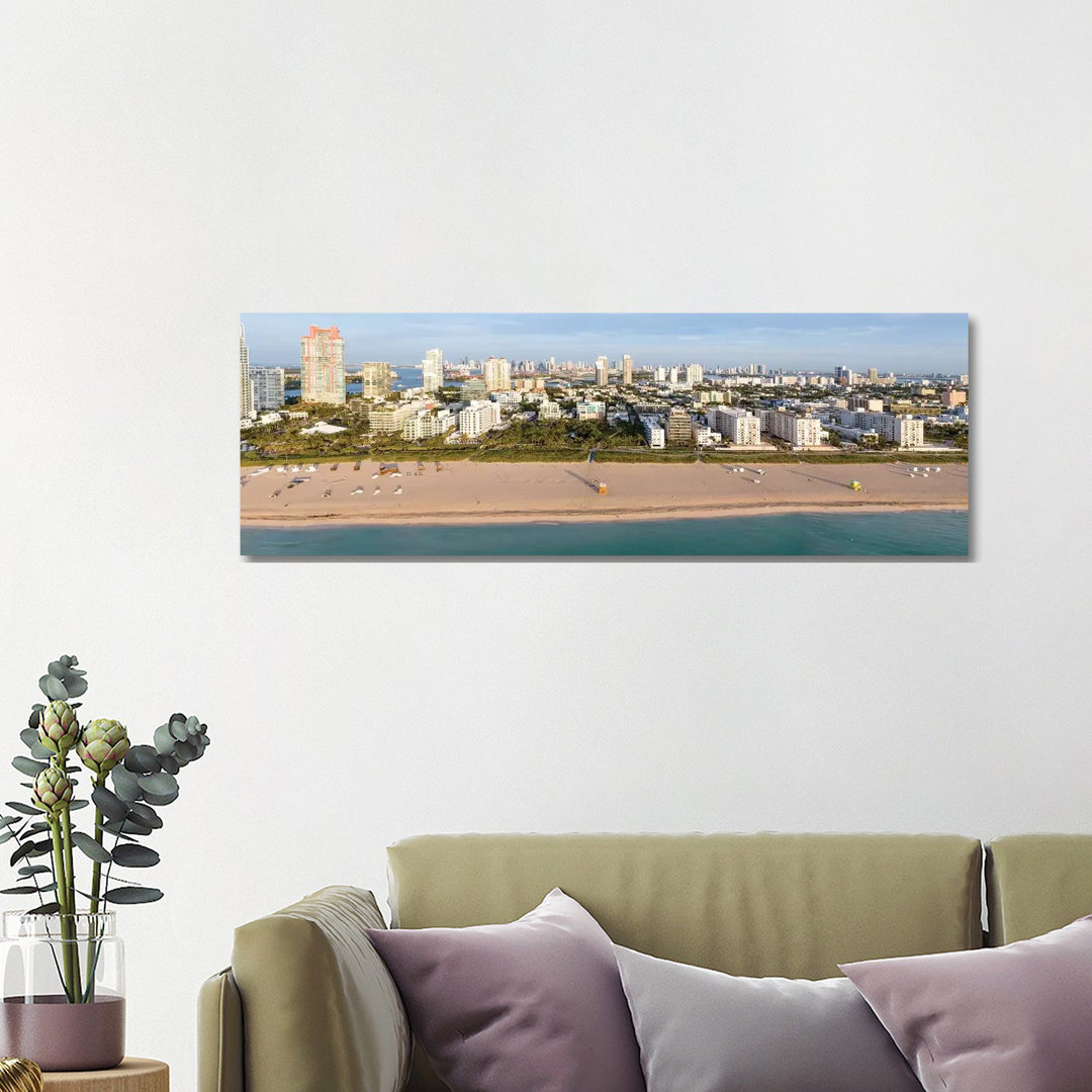 Miami Beach Panorama von Matteo Colombo - Panoramaleinwand auf Leinwand Giclée auf Leinwand