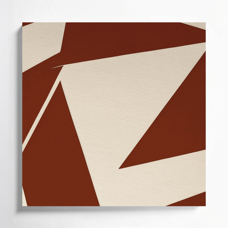 Minimalisme 57, art mural sur toile brune, H 16 po x l 16 po