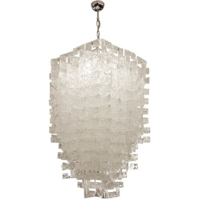 Lustre carré clair en métal