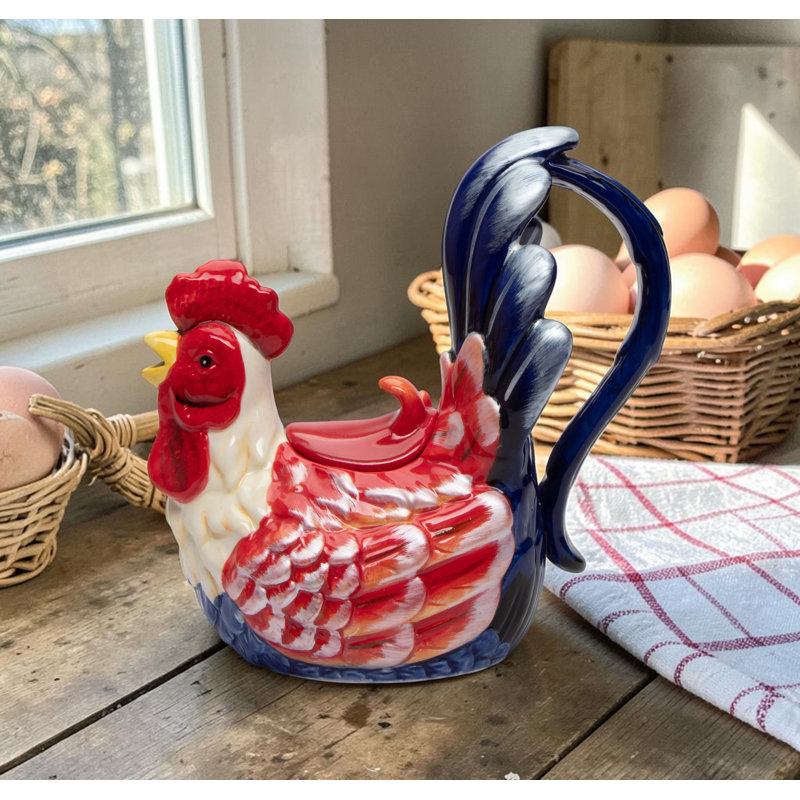 August Grove® Avenley 12oz. Abstract, Red/Blue/Yellow