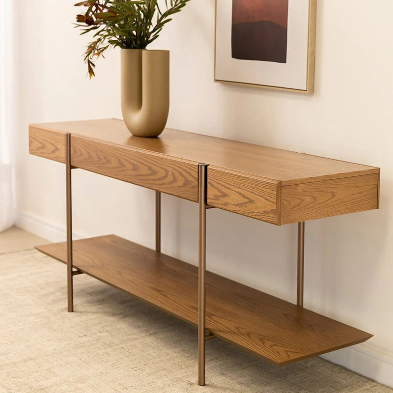 Console en bois de style moderne, H 29,5 po x l 47,2 po x P 17,7 po