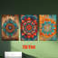 «Vibrant Boho Mandala», reproduction sur toile 3 pièces - Espace de vie éclectique-475246831