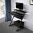 2-Tier Standing Computer Desk, Laptop Table Workstation with Keyboard Monitor Shelf and Host Rack