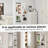 Wall Mounted Full Length Mirror, Full Body Mirror With Shelf, Full Body Mirror With Hook Wall Mounted Mirror With Multifunctional Design Panel-114236569