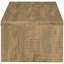 Table basse rectangulaire en bois d'ingénierie au fini manguier, idéale pour un salon décontracté et invitant, table de 15,86 po de hauteur, 46,14 de largeur et 23,5 po de profondeur, stable avec centre à côtés solides