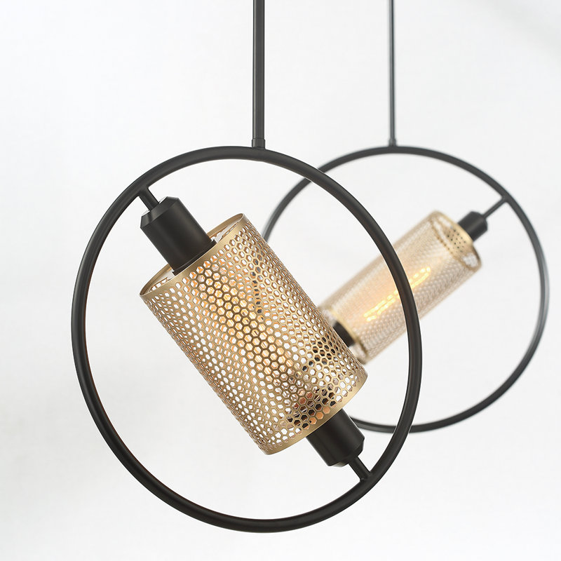 Luminaire suspendu sphérique unique à 1 lumière, H 25,75 po x l 18,75 po x P 5 po