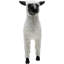 White Happy Sheep Wool Figurine